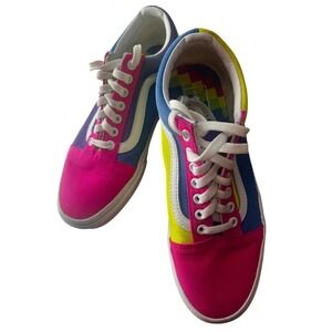 Vans Old Skool Neon Color Block Shoes Unisex Size 9 Skate Shoes